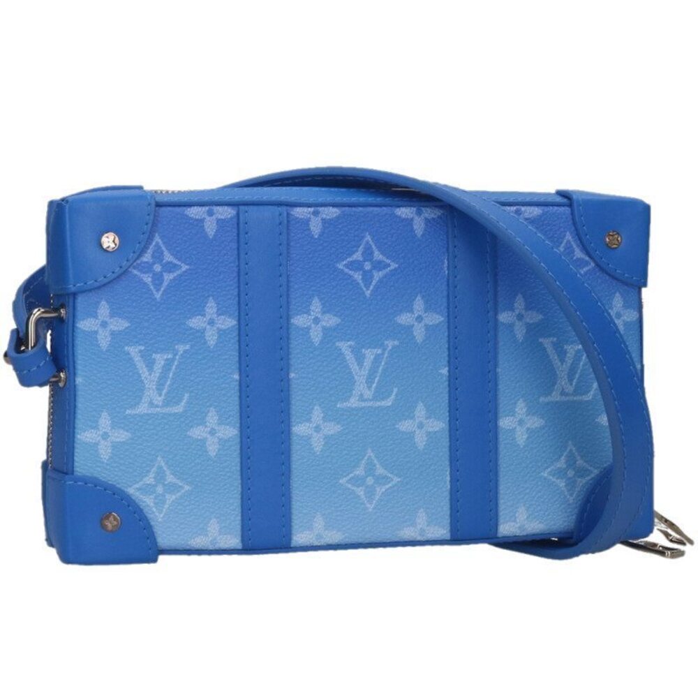 Louis Vuitton Soft Trunk Wallet Monogram Clouds Shoulder Bag Blue White